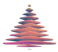 a christmas tree made out of stacked rocks