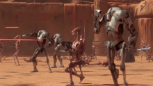 star wars attack of the clones geonosis droid battle