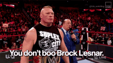 Brock Lesnar Boo GIF - Brock Lesnar Boo Paul Heyman GIFs