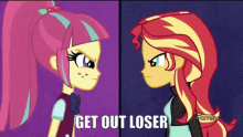 Mlp Sour Sweet GIF - Mlp Sour Sweet Get Out Loser GIFs