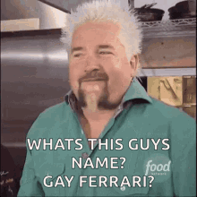 Whats This Guys Name Gay Ferrari GIF - Whats This Guys Name Gay Ferrari Guy Fieri GIFs