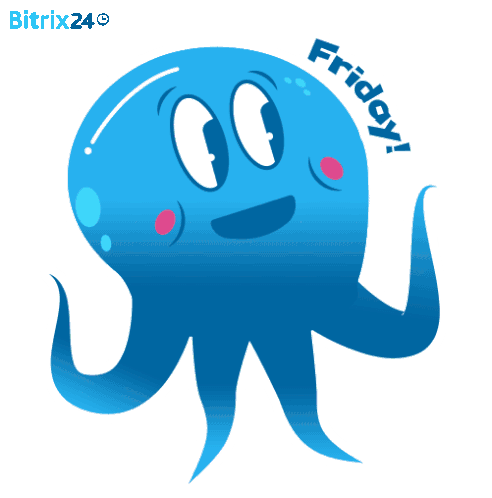 Bitrix24 Octopus Sticker - Bitrix24 Octopus Bitrix24office Stickers