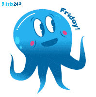 Bitrix24 Octopus Sticker - Bitrix24 Octopus Bitrix24office Stickers