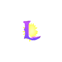 a purple letter l is surrounded by an orange circle