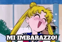 Sailor Moon Imbarazzo Arrossire Arrossito Arrossita Imbarazzato Imbarazzata Guance Rosse GIF