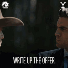 Write Up The Offer Wes Bentley GIF - Write Up The Offer Wes Bentley Yellowstone GIFs