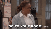 Go To Your Room Regina Upshaw GIF - Go To Your Room Regina Upshaw The Upshaws GIFs