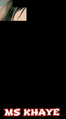 a cartoon of a girl with the name ms khaye on the bottom