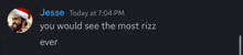 a screenshot of a conversation between jesse and another person