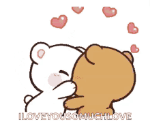 Milk And Mocha I Love You So Much GIF - Milk And Mocha I Love You So Much Kiss GIFs