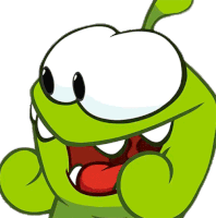 Happy Om Nom Sticker - Happy Om Nom Om Nom And Cut The Rope Stickers