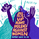 Violence Against Women Feminist Sticker - Violence Against Women Feminist Hatecrime Stickers