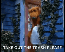 bear in the big blue house taking out the trash chores trash bear
