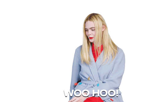 Woo Hoo Elle Fanning Sticker - Woo Hoo Elle Fanning Finally Stickers