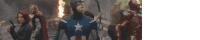 captain america and black widow are standing next to each other