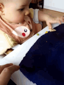 Baby Playing W Ith Food GIF