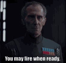 You May Fire When Ready Tarkin GIF - You May Fire When Ready Tarkin Star Wars GIFs