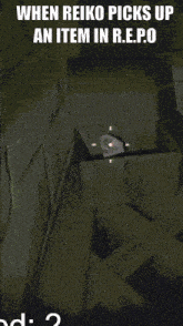 a girl with glasses and a bow on her head says when reiko picks up an item in repost