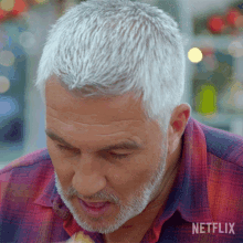 Eating Paul Hollywood GIF - Eating Paul Hollywood The Great British Baking Show Holidays GIFs