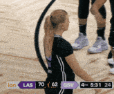 a basketball game between las vegas and gsv with a score of 70 to 62