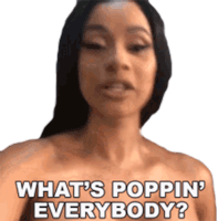 Whats Poppin Everybody Cardi B Sticker - Whats Poppin Everybody Cardi B Whats New Stickers