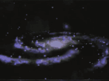 a computer generated image of a purple galaxy with stars