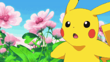 Pikachu Pokemon GIF - Pikachu Pokemon Flower GIFs