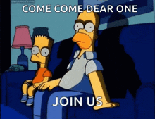 Homer Simpson Bart Simpson GIF - Homer Simpson Bart Simpson Join Us GIFs
