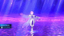 a video game character named clanne and byleth is performing a goddess dance .