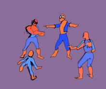 a drawing of a man in a superhero outfit