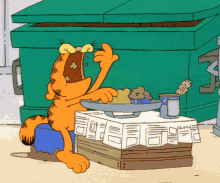 Burping Garfield GIF