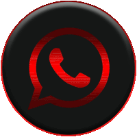 a black circle with a red phone icon in the center