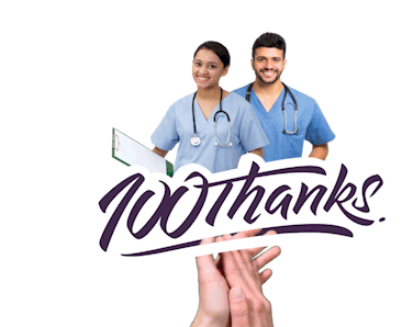 100thanks Gracias Doctores Sticker - 100thanks Gracias Doctores Gracias Sanitarios Stickers
