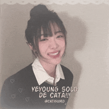 a picture of yeyoung solo de cata with hearts on it