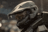 a close up of a soldier 's helmet with the word trust written on it