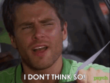 Shawn Spencer James Roday GIF - Shawn Spencer James Roday Dont Think So GIFs