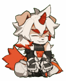 hung arknights furry sitting cute