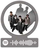 a group of men are standing in a circle with a spotify logo in the corner