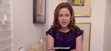 The Office Pam Beesly GIF - The Office Pam Beesly I Just Want To Eat GIFs
