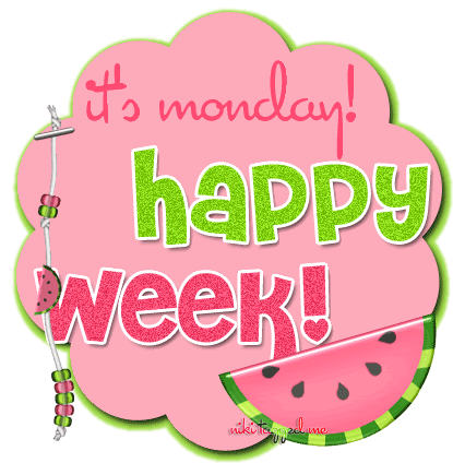 Its Monday Happy Week Sticker - Its Monday Happy Week Watermelon Stickers