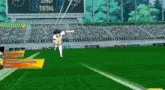a soccer player is kicking a ball on a field with a scoreboard behind him that says 2nd total