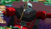 a video game screen shows a character with the number 3699 on it
