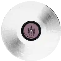 a close up of a record with a purple label on it .