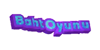 the word baht oyunu is written in purple and blue