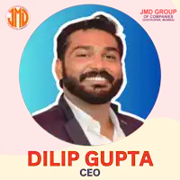 a man with a beard and the name dilip gupta ceo