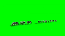 a green screen with the word gr wolves written in silver