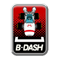 B-dash B Dasher Sticker - B-dash B Dasher Badge Stickers