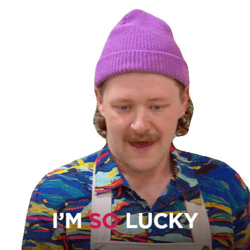 Im So Lucky Nigel Sticker - Im So Lucky Nigel The Great Canadian Baking Show Stickers
