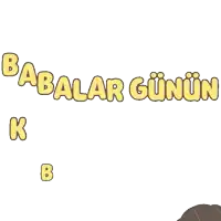 a cartoon of a girl holding a heart with the words babalar gunun kutlu olsun babacig below it