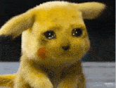 a stuffed animal with a sad look on its face .